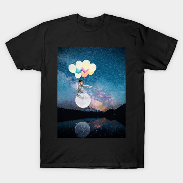 Moon Balloon Boy 3 - something is spotted! T-Shirt by Dpe1974